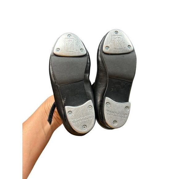 Revolution Tap Dance Shoes For Kids Size 11 Black With Metal Taps Adjustable Str - Picture 2 of 10